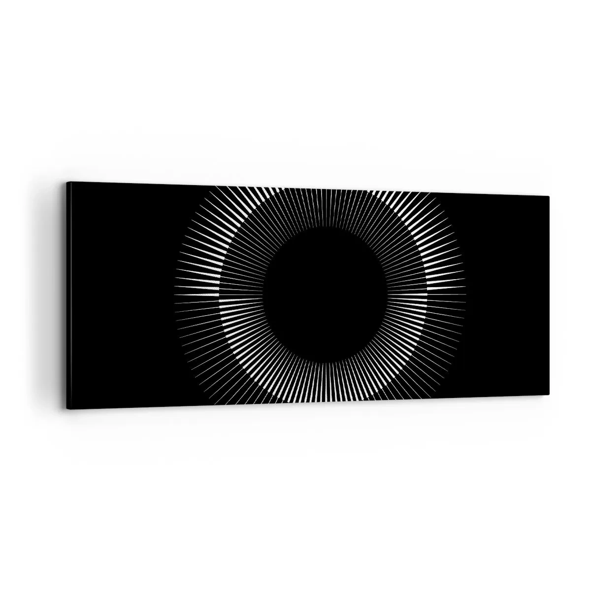 Schilderen op canvas - Zwarte zon - 100x40 cm