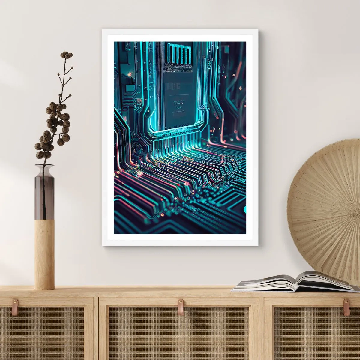 Poster in een witte lijst - Ik ben aan het denken… - 30x40 cm