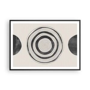 Poster in een zwarte lijst - Wat belangrijk is, is wat er tussenin zit - 100x70 cm