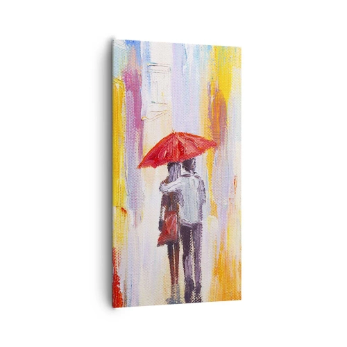Schilderen op canvas - Laat het maar regenen - 65x120 cm