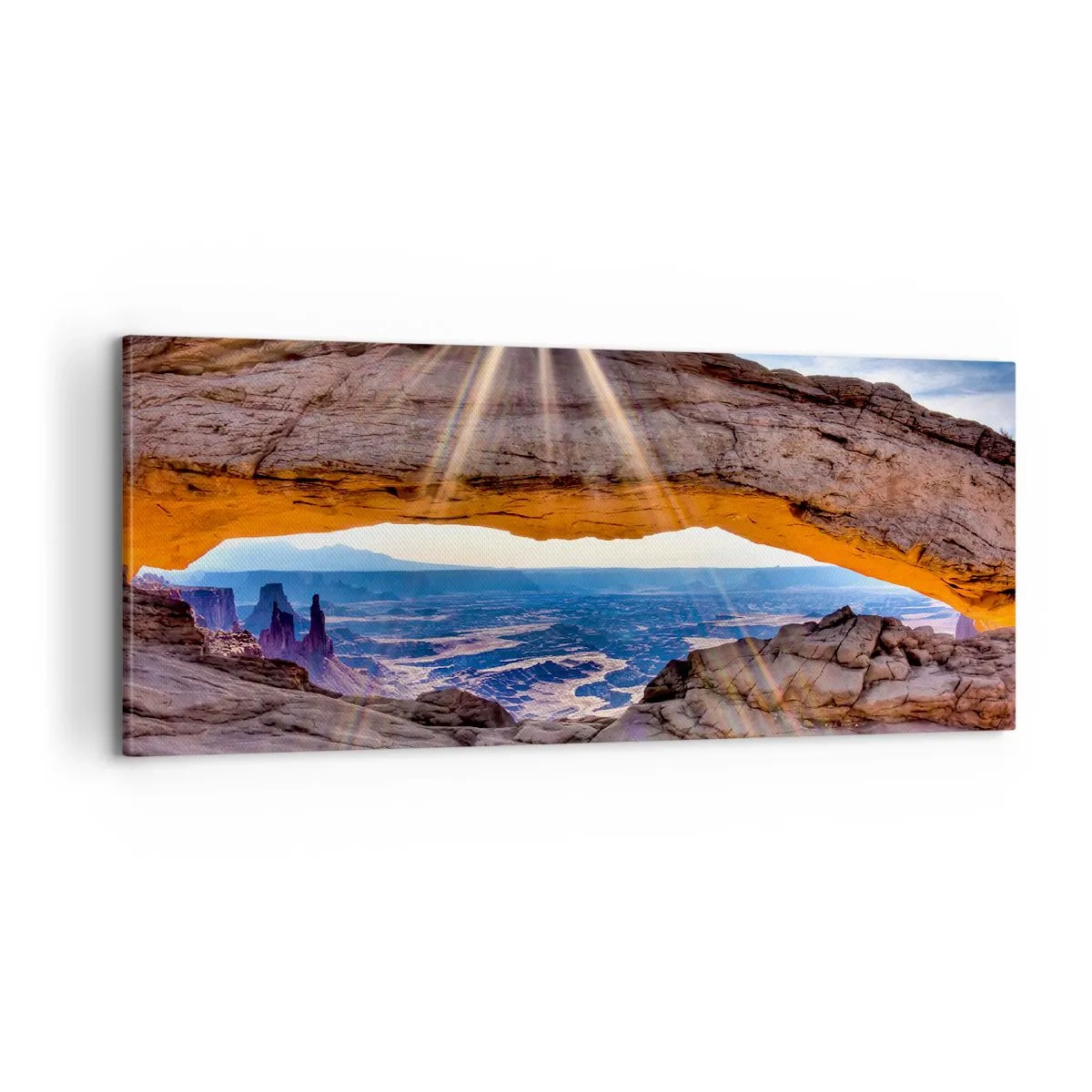 Schilderen op canvas - Door de rotspoort - 100x40 cm