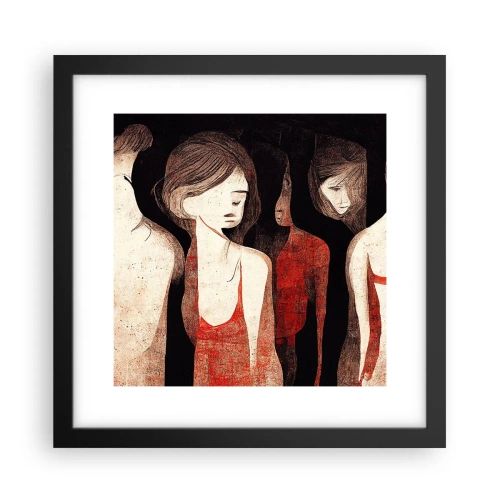 Poster in een zwarte lijst - Madonna's van duisternis - 30x30 cm