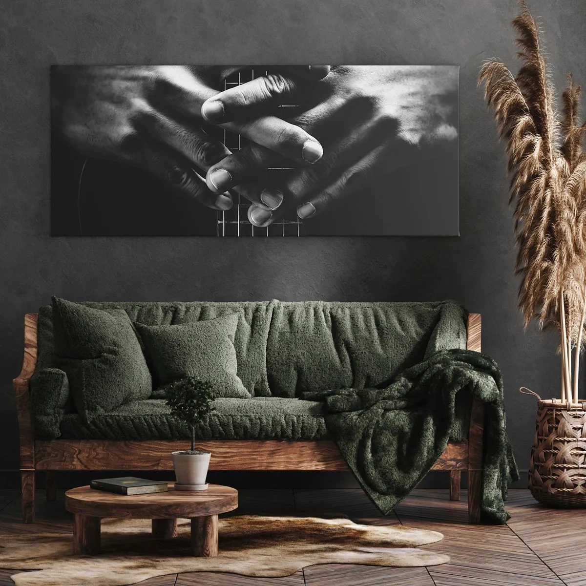 Schilderen op canvas - Gebed van de kunstenaar - 160x50 cm