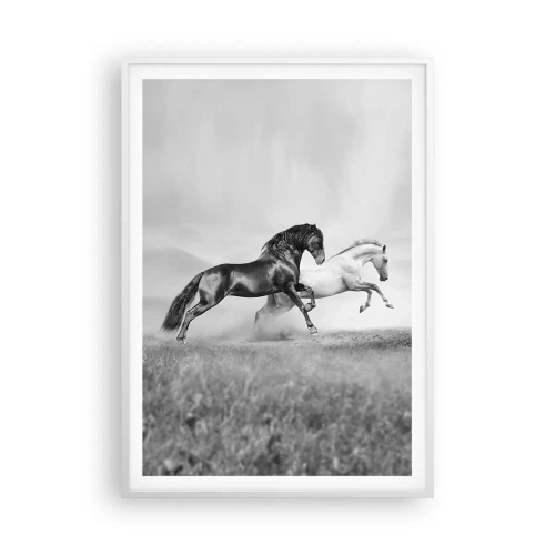 Poster in een witte lijst - Engelen en duivels - 70x100 cm