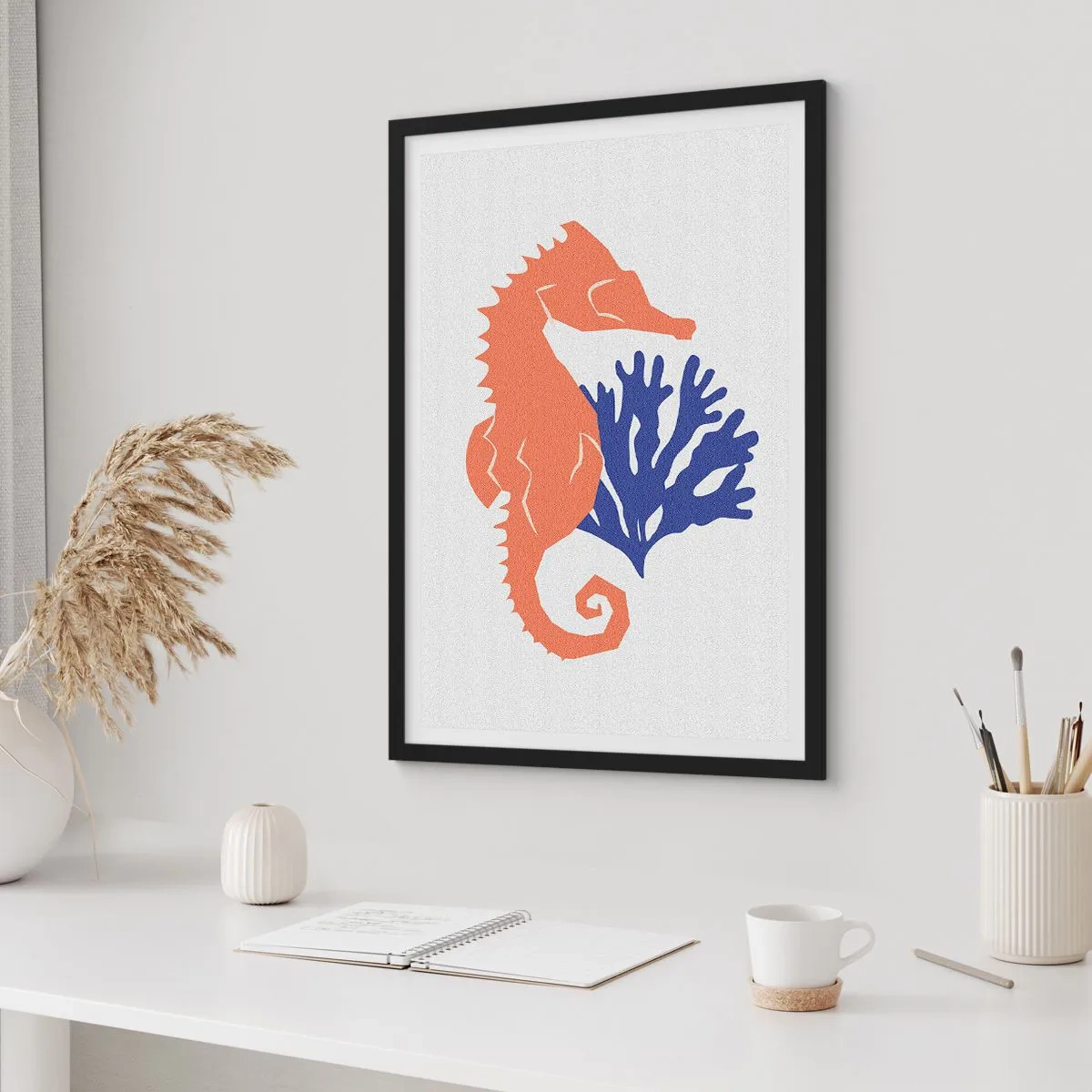 Poster in een zwarte lijst - In een onderwaterweide - 30x40 cm