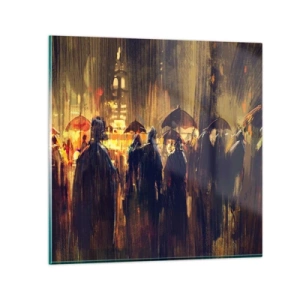 Schilderen op glas - Volgelingen van de regen - 70x70 cm
