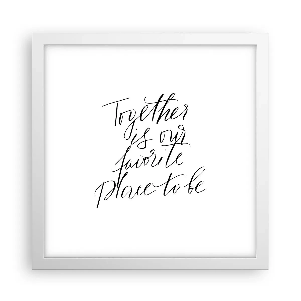 Poster in een witte lijst - Voel jij het ook? - 30x30 cm