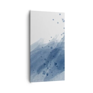 Schilderen op canvas - Blauwe tule - 65x120 cm