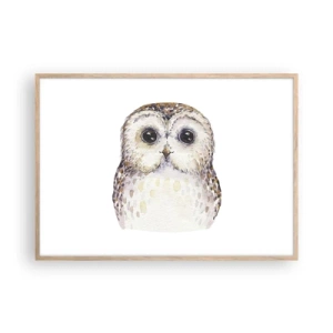 Een poster in een licht eiken lijst - Kijk in mijn ogen - 100x70 cm