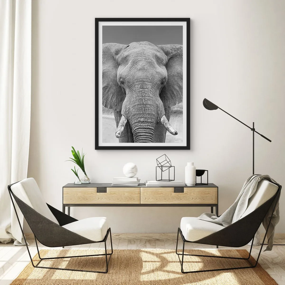 Poster in een zwarte lijst - Welkom in mijn wereld - 70x100 cm