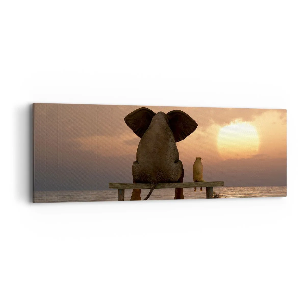 Schilderen op canvas - Het is goed om samen stil te zijn - 90x30 cm