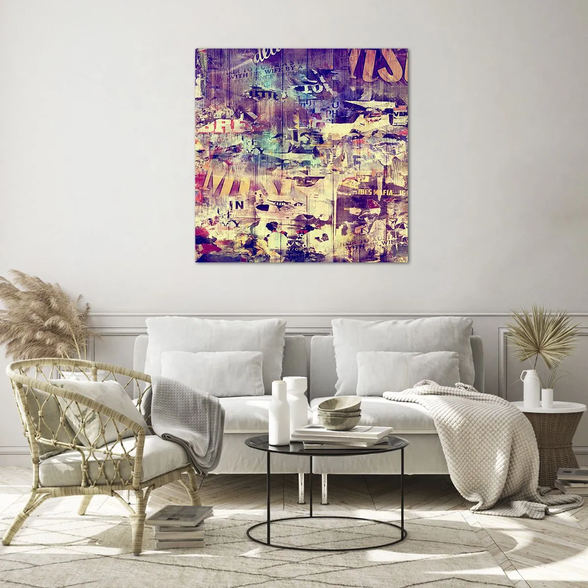 Schilderen op glas - En dat is alles wat er zal blijven - 70x70 cm