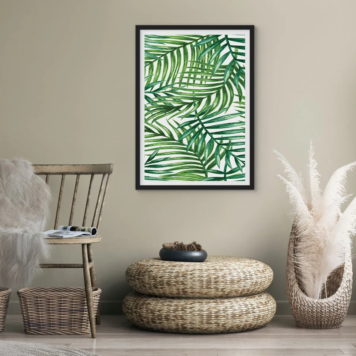 Poster in een zwarte lijst - Onder de groene luifel - 61x91 cm
