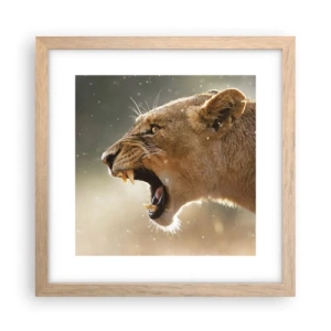 Een poster in een licht eiken lijst - Probeer niet te luisteren - 30x30 cm