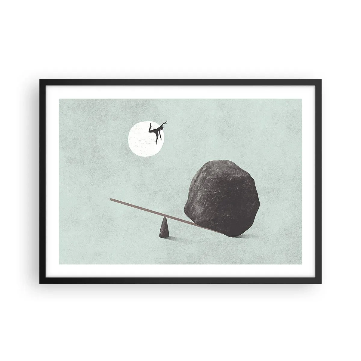 Poster in een zwarte lijst - Vervulde dromen - 70x50 cm
