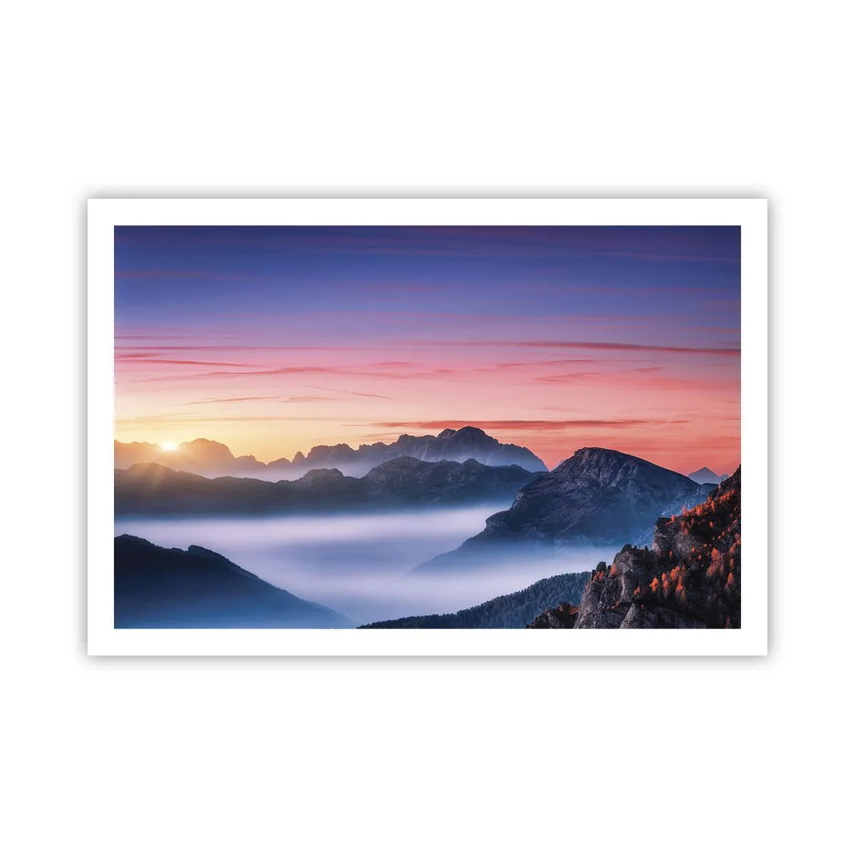 Poster - Over de valleien - 91x61 cm