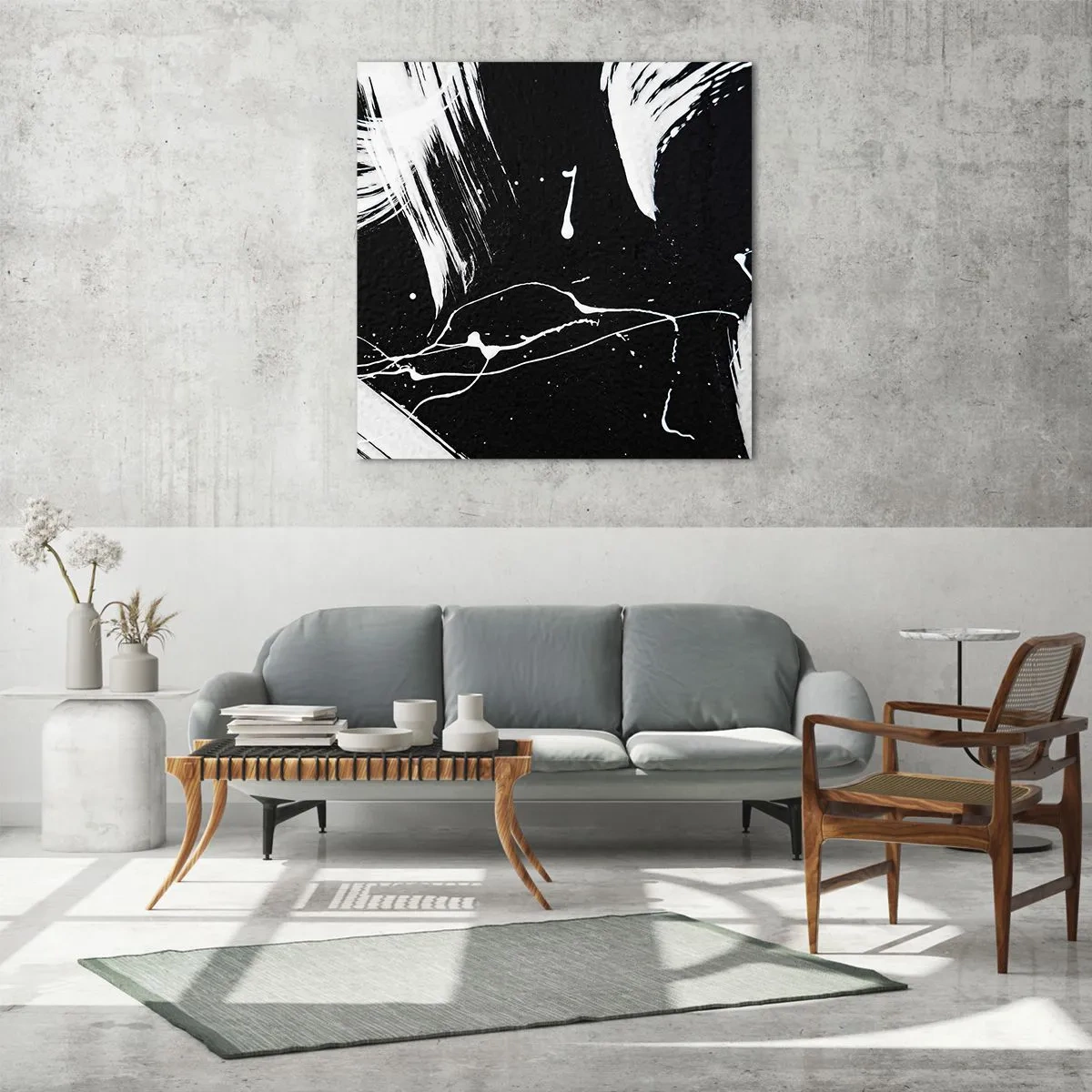 Schilderen op glas - Breek de duisternis - 70x70 cm