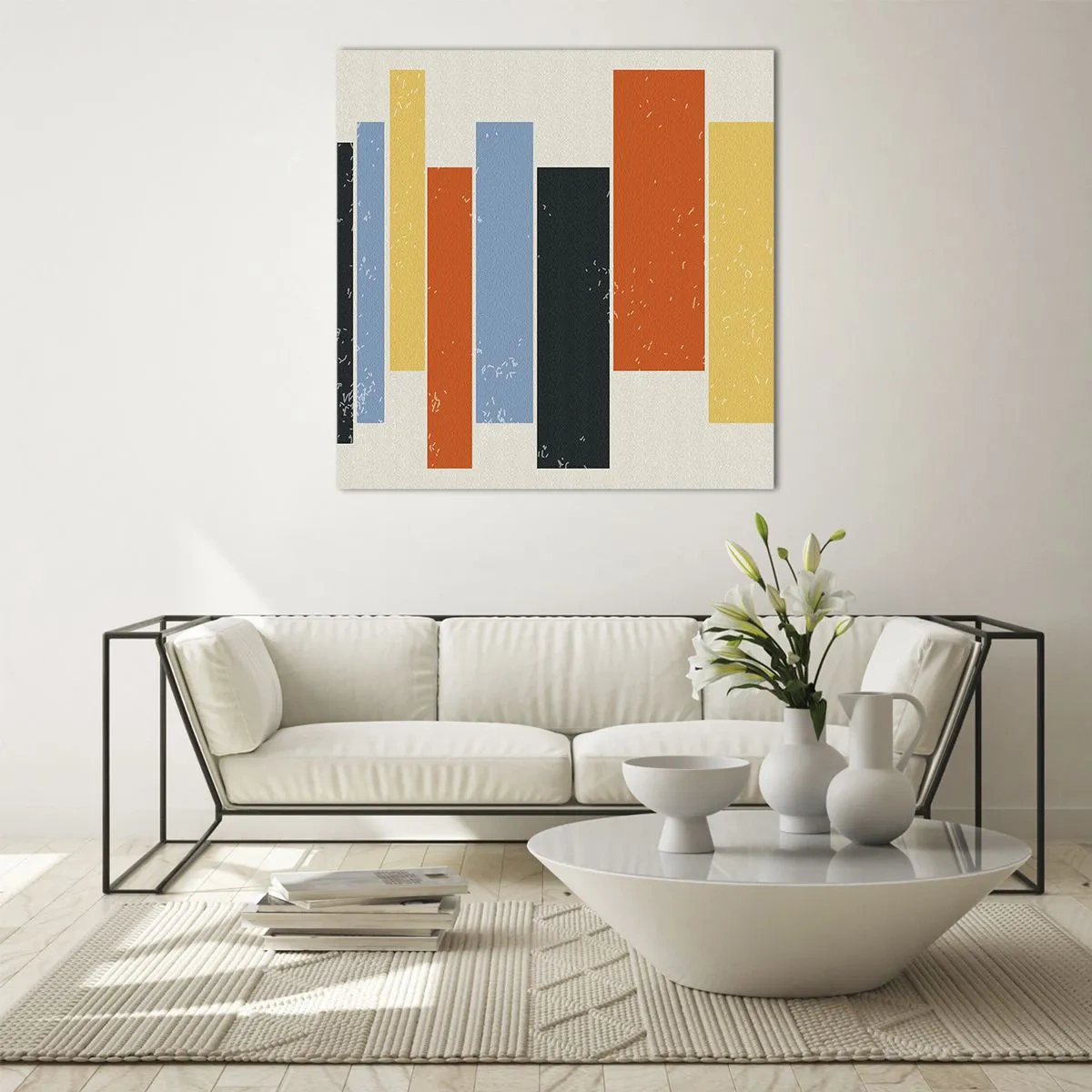 Schilderen op glas - Muzieknotatie - 70x70 cm