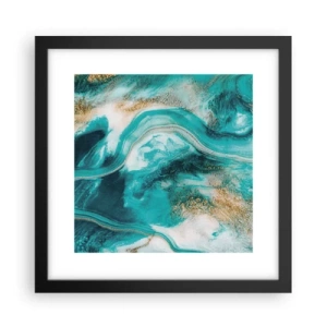 Poster in een zwarte lijst - De rivier van goud - 30x30 cm
