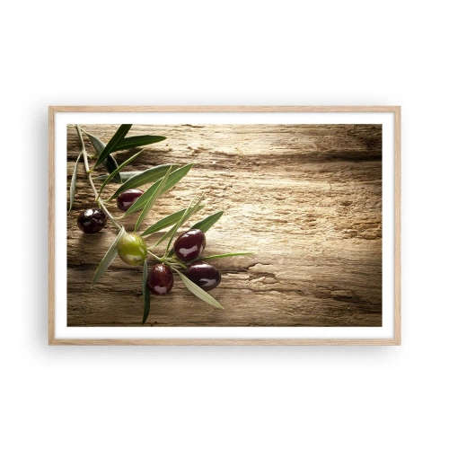 Een poster in een licht eiken lijst - Rechtstreeks uit de natuur - 91x61 cm