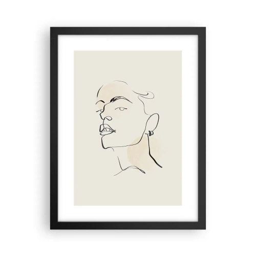 Poster in een zwarte lijst - Een trotse blik - 30x40 cm