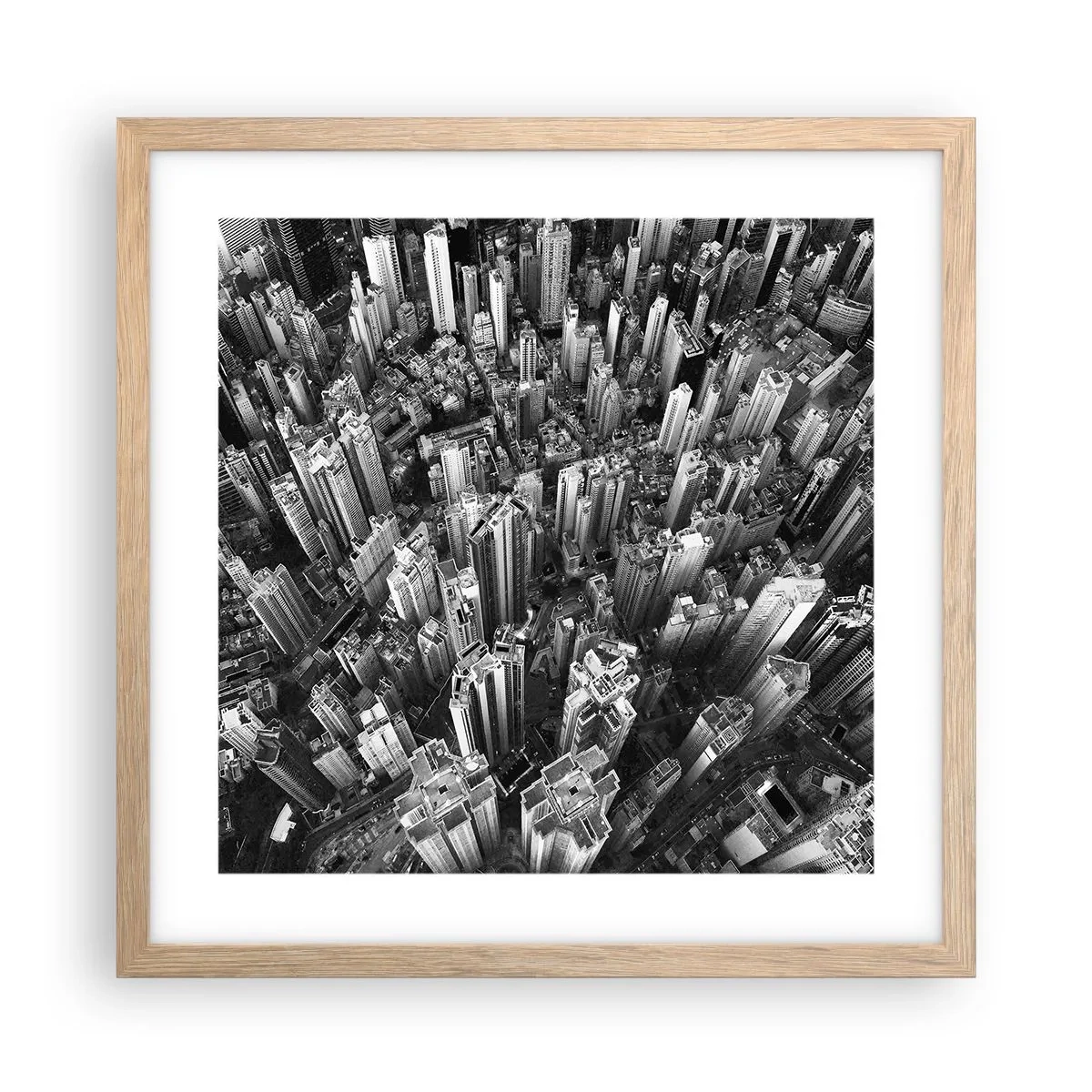 Een poster in een licht eiken lijst - Nog steeds hoger en hoger - 40x40 cm