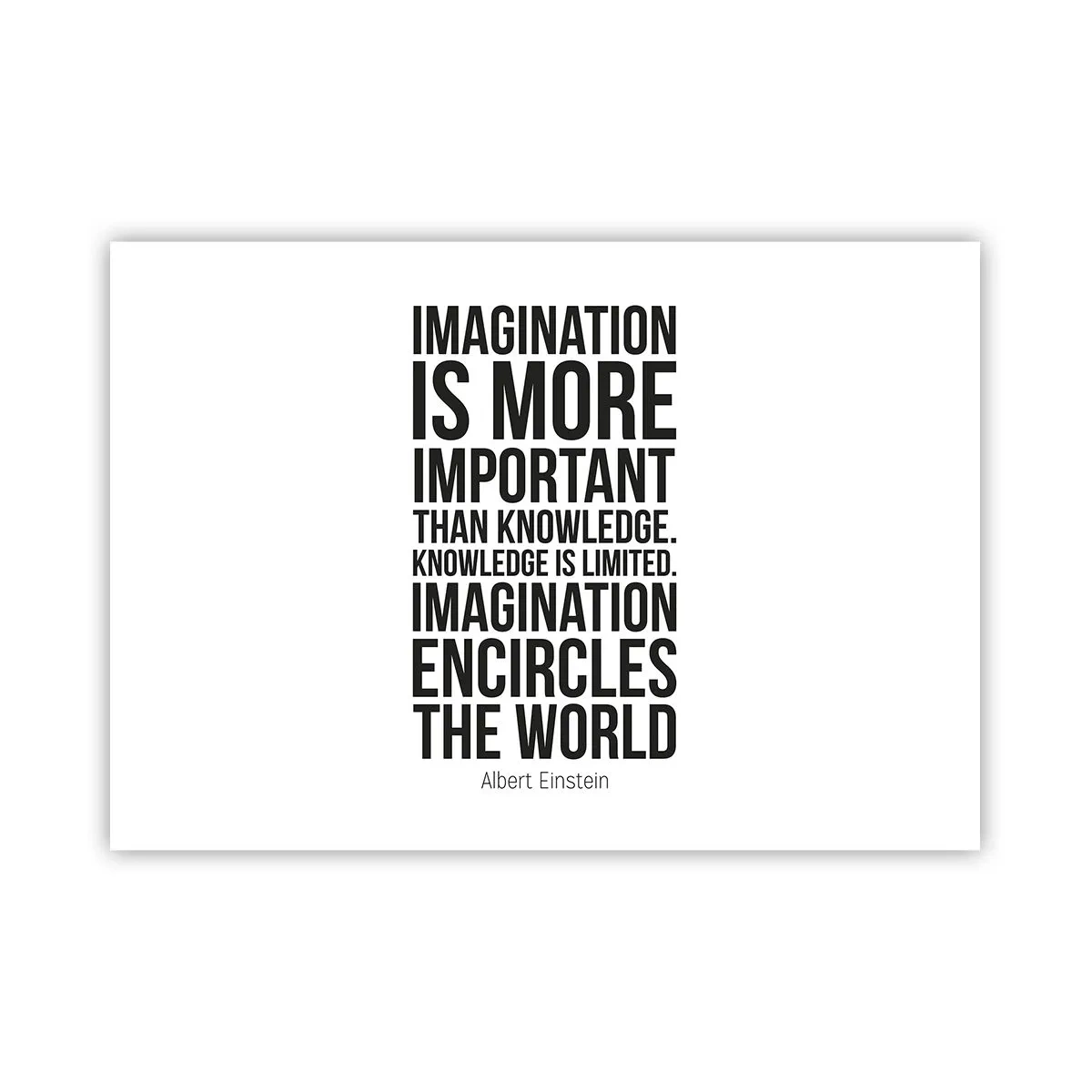 Poster - Einstein over de kracht van verbeelding - 100x70 cm
