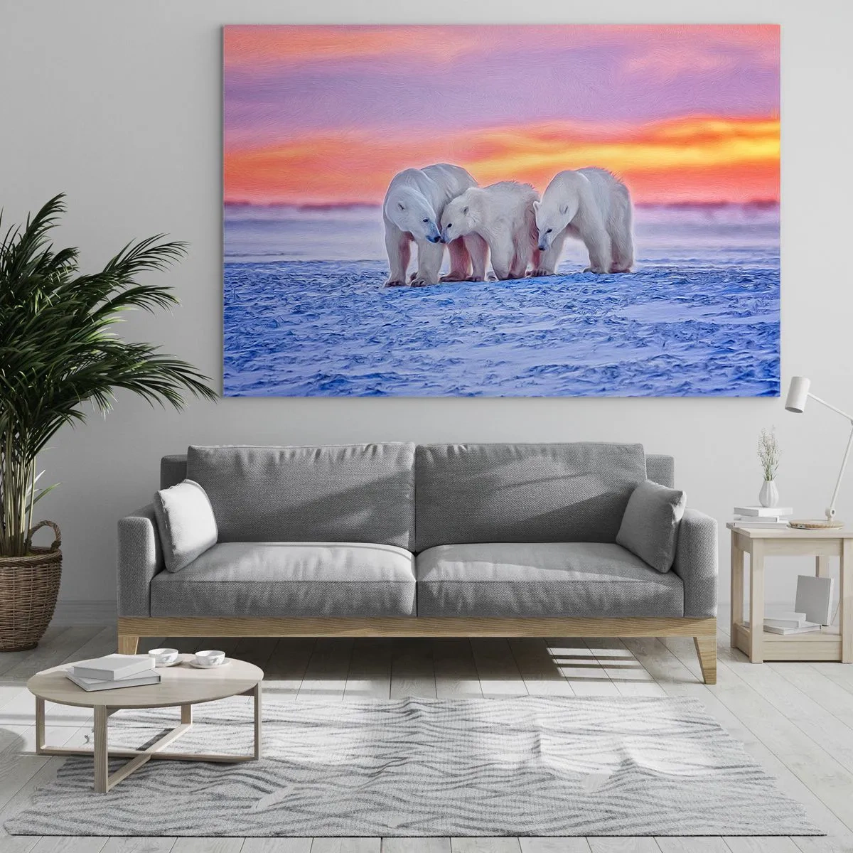 Schilderen op glas - Familie warmte is genoeg - 100x70 cm