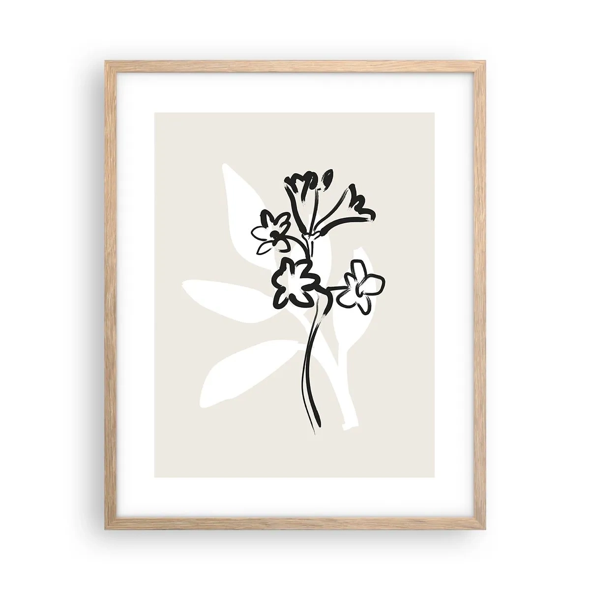 Een poster in een licht eiken lijst - Schets voor het herbarium - 40x50 cm