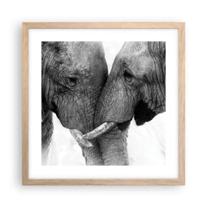 Een poster in een licht eiken lijst - Oprechte bekentenis - 40x40 cm