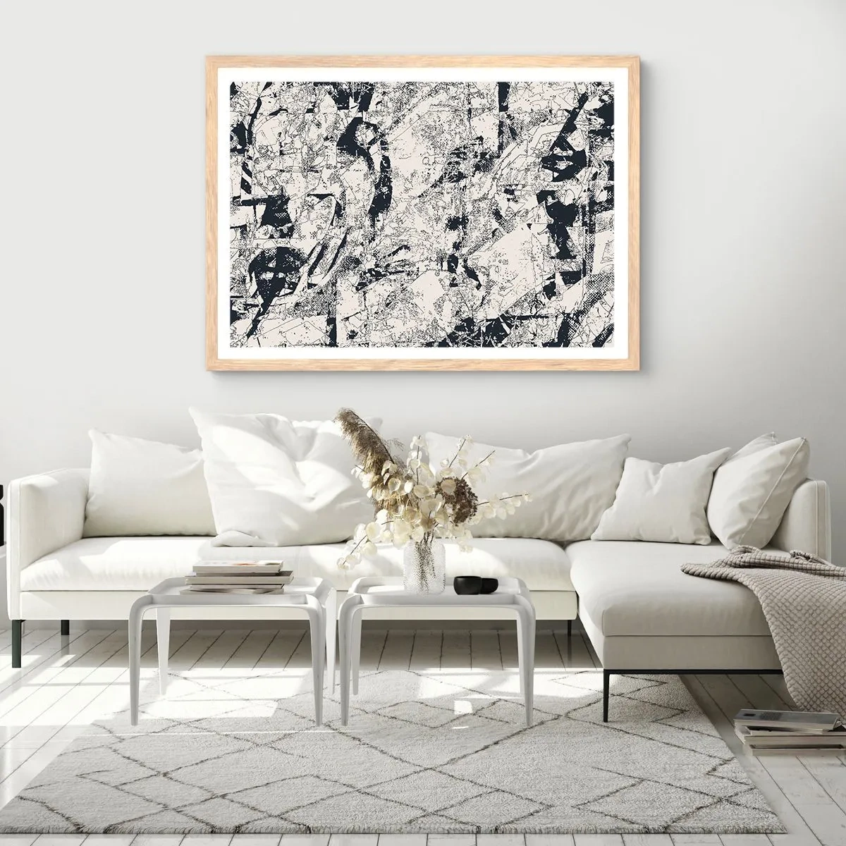 Een poster in een licht eiken lijst - Interpenetratie van tegenstellingen - 91x61 cm