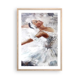 Een poster in een licht eiken lijst - Delicaat en licht als tule - 50x70 cm