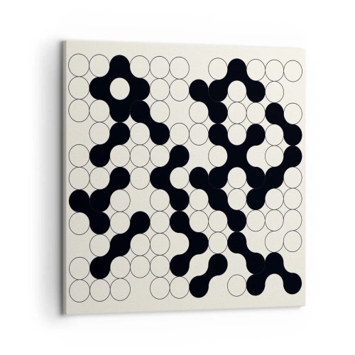 Schilderen op canvas - Chinees spel – variatie - 50x50 cm