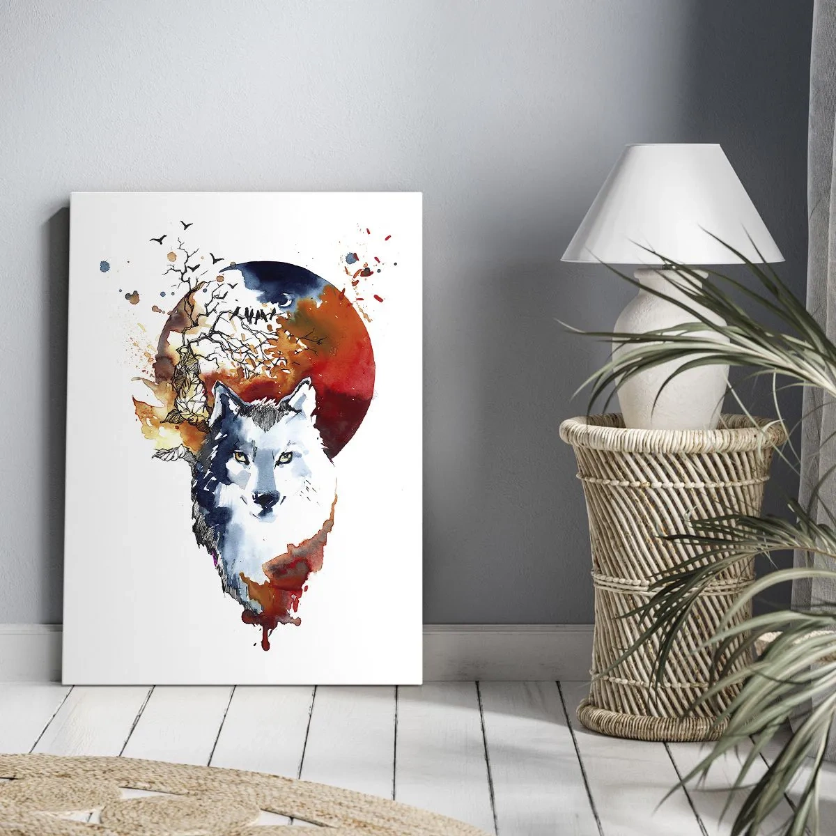 Schilderen op canvas - Neus aan neus met de nacht - 55x100 cm