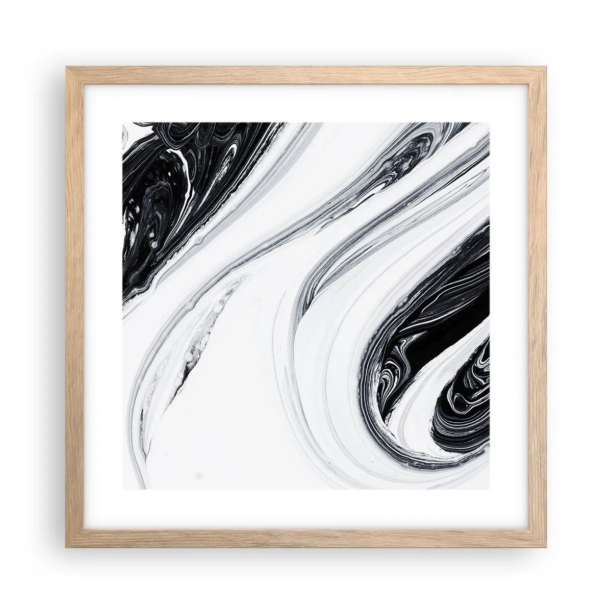 Een poster in een licht eiken lijst - Een combinatie van tegenstellingen - 40x40 cm