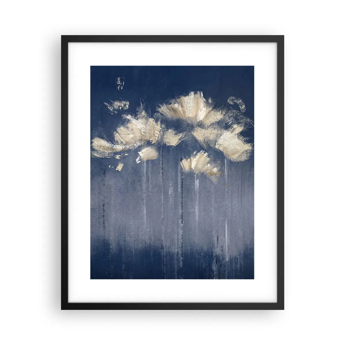 Poster in een zwarte lijst - Als bloemblaadjes in de wind - 40x50 cm