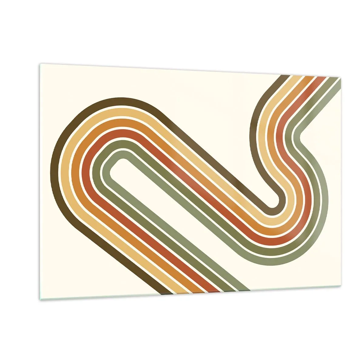 Schilderen op glas - Zigzag naar het doel - 120x80 cm