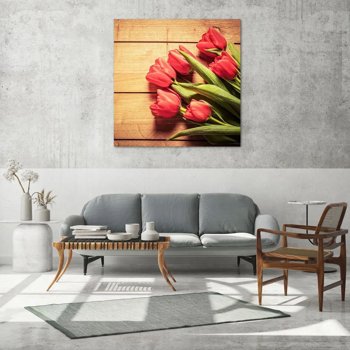 Schilderen op glas - Lente bekentenis - 50x50 cm