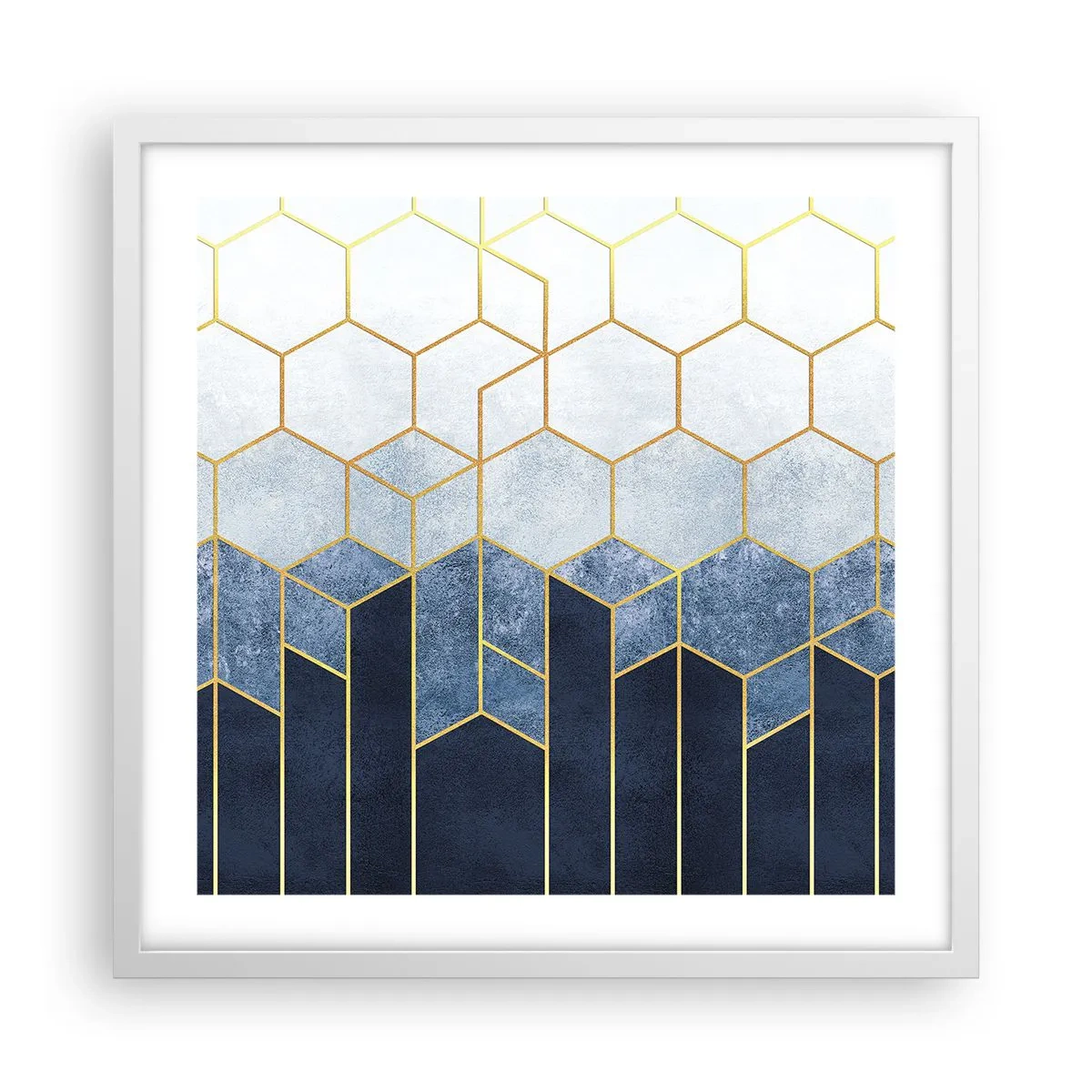 Poster in een witte lijst - Compositie in een gesyncopeerd ritme - 50x50 cm