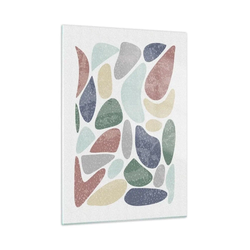 Schilderen op glas - Een mozaïek van poederkleuren - 50x70 cm