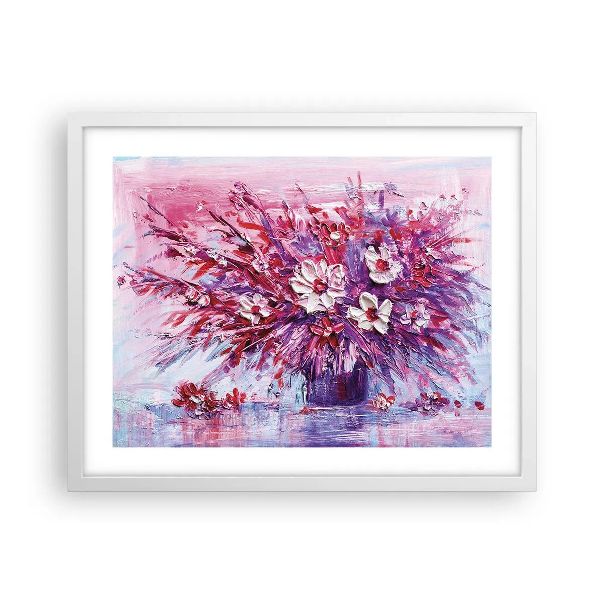 Poster in een witte lijst - Onschuld en passie - 50x40 cm