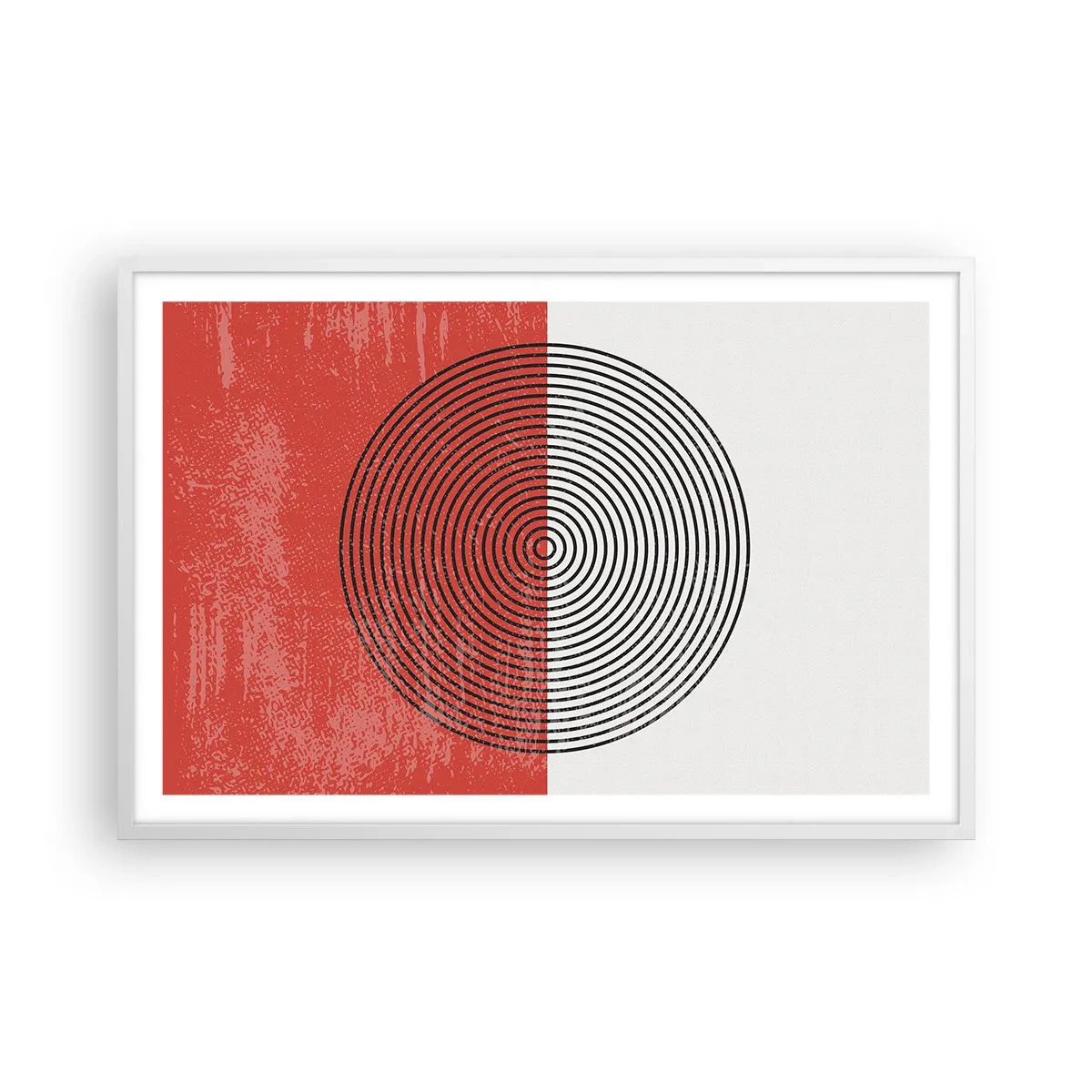 Poster in een witte lijst - Op de kop geslagen - 91x61 cm