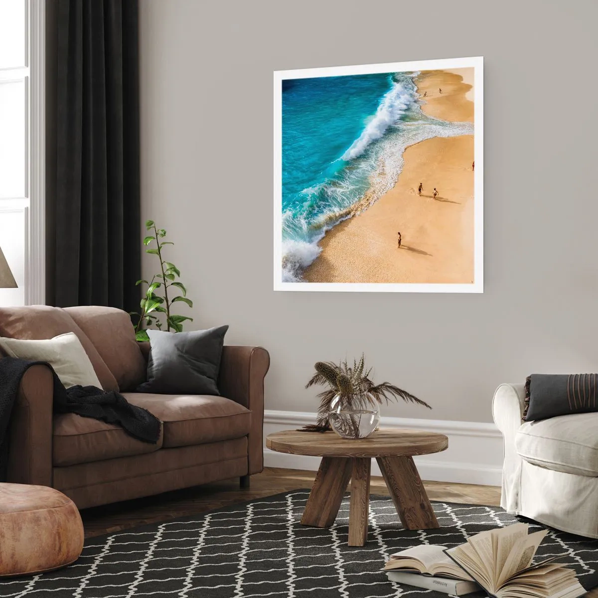 Poster - En dan de zon, het strand… - 40x40 cm