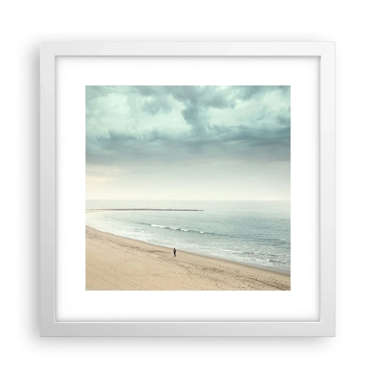 Poster in een witte lijst - op zoek naar vrede - 30x30 cm