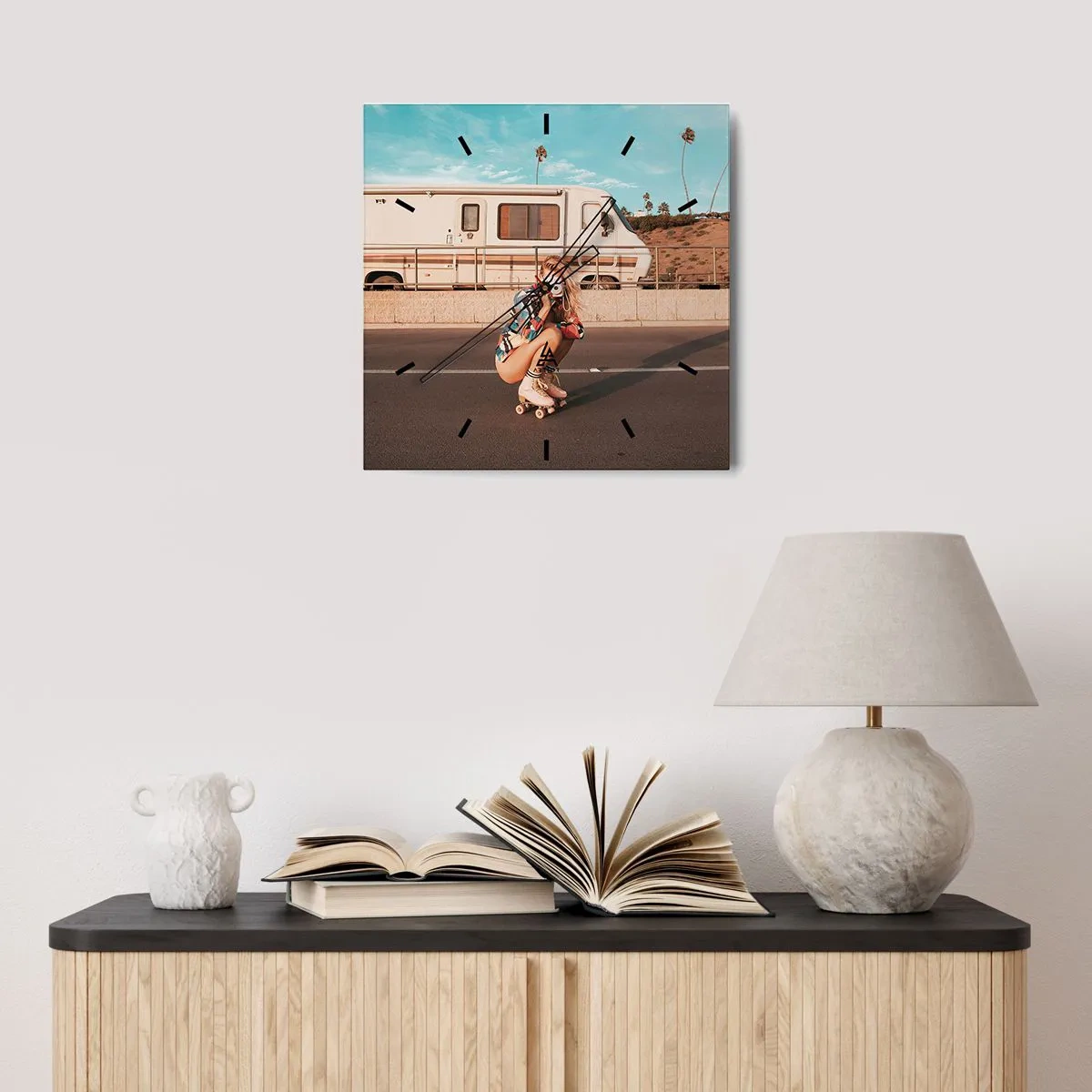 Wandklok - Klok - Lach alsjeblieft! - 30x30 cm