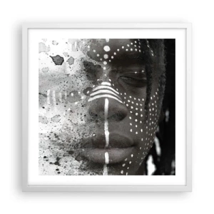 Poster in een witte lijst - Ontdek de oergeest - 50x50 cm