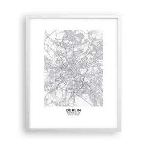 Poster in een witte lijst - Berlijnse bloem - 40x50 cm