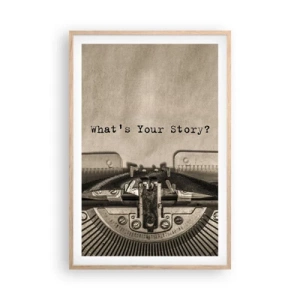 Een poster in een licht eiken lijst - Vertel het mee - 61x91 cm