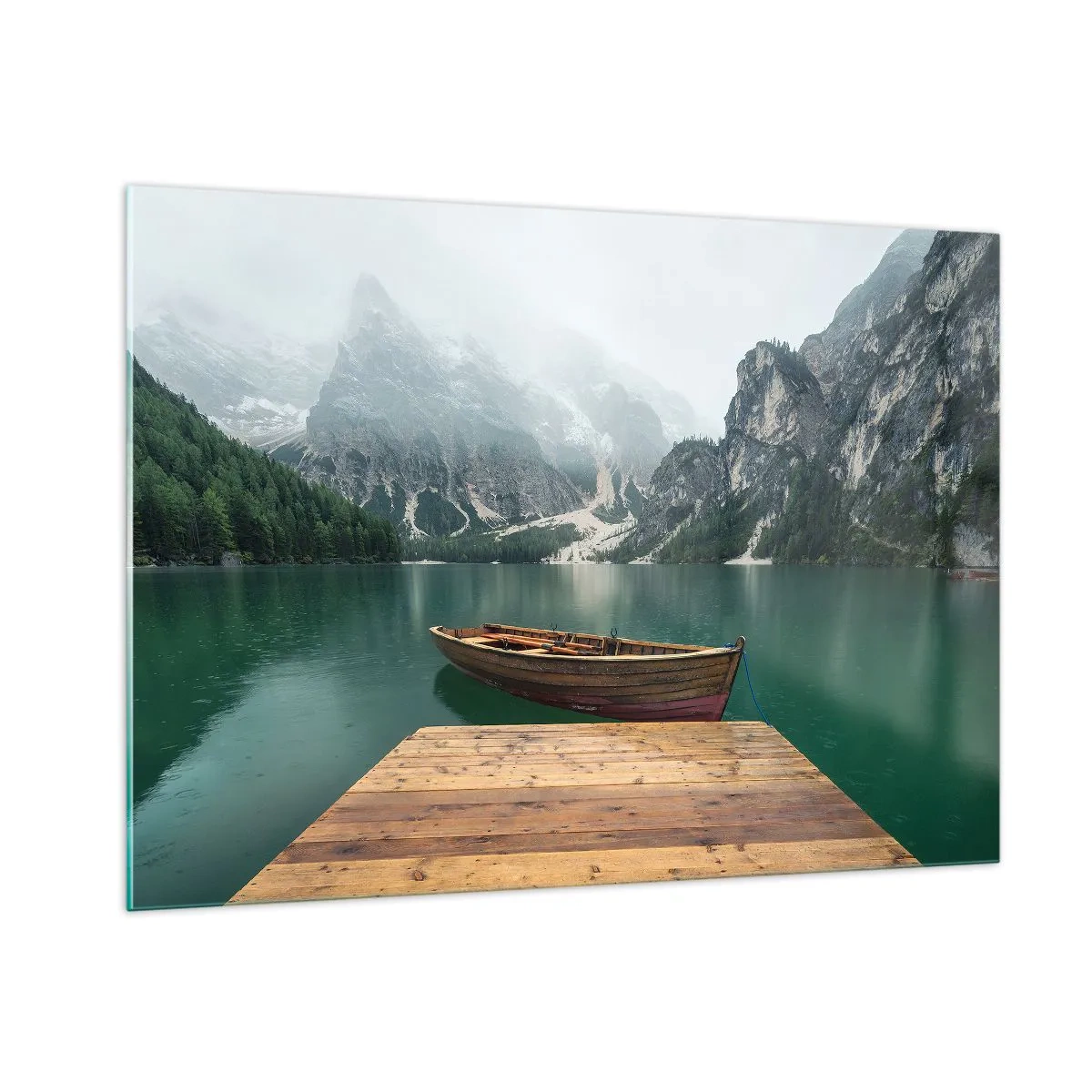 Schilderen op glas - "En de trotse rotsen van het voorhoofd" - 100x70 cm