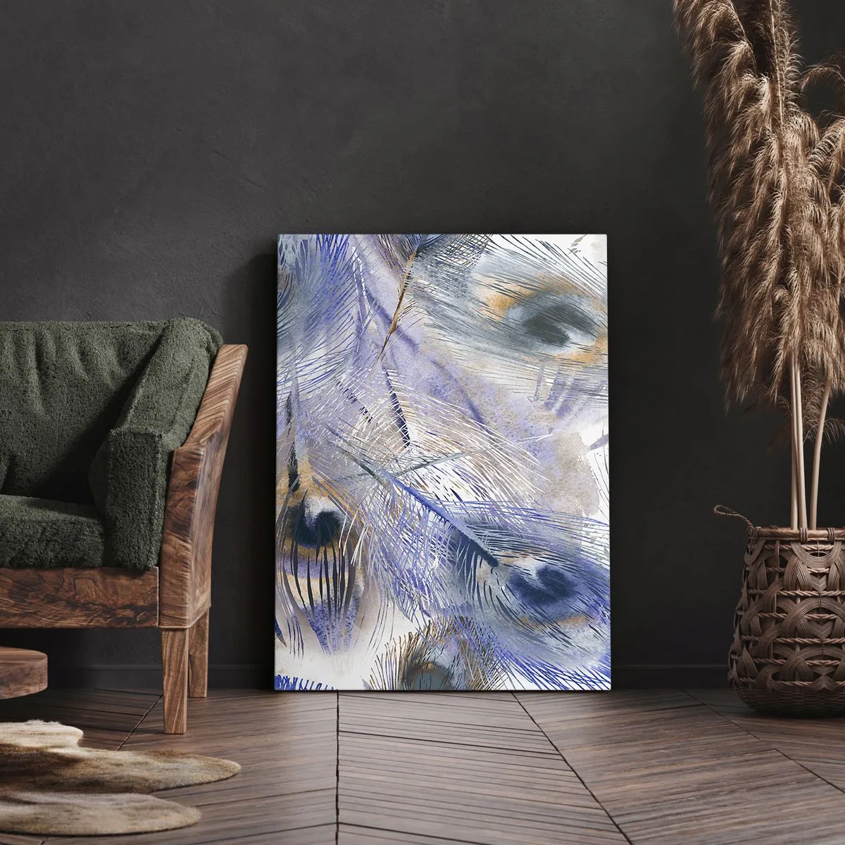 Schilderen op canvas - Pauwenogen compositie - 50x70 cm